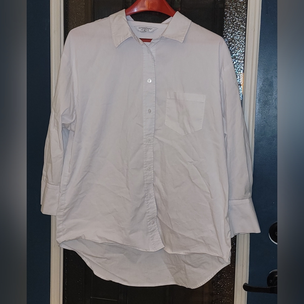 Liverpool White Button-Up Shirt